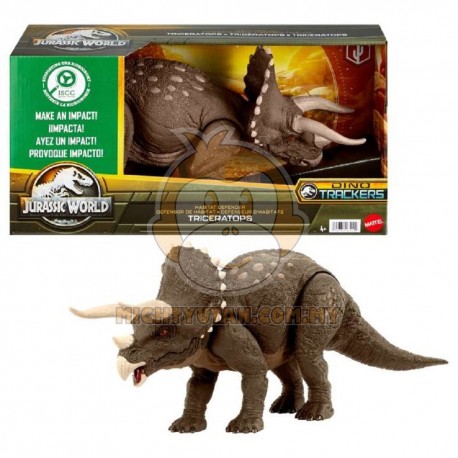 Jurassic World Triceratops Dinosaur Toy, Habitat Defender Figure