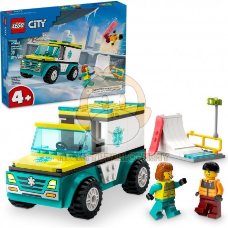 LEGO City 60403 Emergency Ambulance and Snowboarder