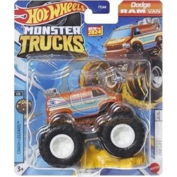 Hot Wheels Monster Trucks 1:64 Scale Crash Legends - Dodge Ram Van