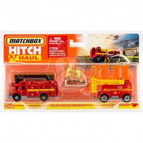 Matchbox Hitch And Haul MBX Fire Rescue - Hazard Squad/MBX Mobile Light Truck