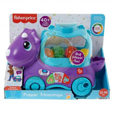 Fisher-Price Poppin Triceratops Dinosaur