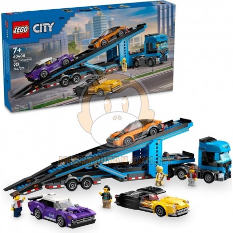 LEGO City 60408 Car Transporter Truck with Sports Cars