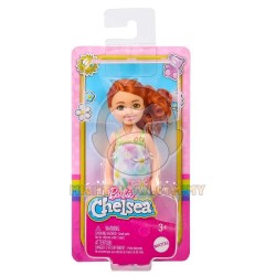 Barbie Chelsea Doll, Small Doll Wearing Removable Floral Dress With Red Hair and Blue Eyes