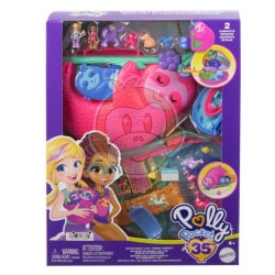 Polly Pocket Dolls And Playset, Travel Toys, Sloth Family 2-in-1 Purse Compact