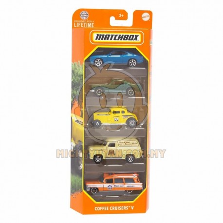 Matchbox 1:64 Scale Die-Cast Toy Cars Or Trucks Set Of 5 - Coffee Cruisers V