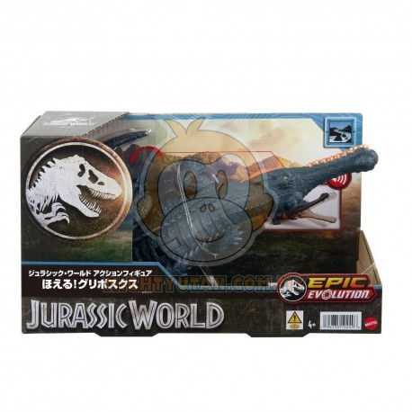 Jurassic World Wild Roar Gryposuchus Dinosaur Action Figure Toy With Attack & Sound