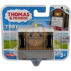 Thomas & Friends Fisher-Price Toby Metal Diecast, All Engines Go, Push-Along Toy Train