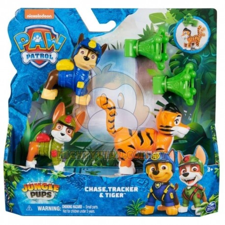 Paw Patrol Figure Hero Pups Jungle - Chase, Tracker & Tiger