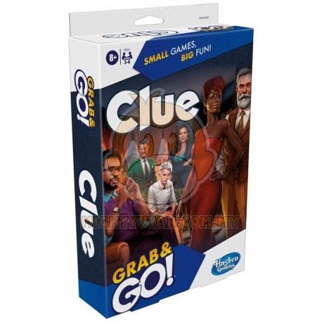 Clue Grab and Go Game for Ages 8 and Up, Portable Game for 3-6 Players