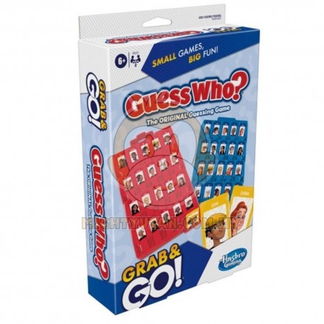 Guess Who? Grab and Go Game, Original Guessing Game for Ages 6 and up, 2 Player Travel Game