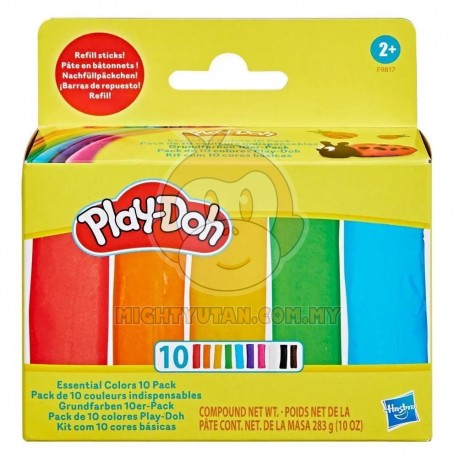 Play-Doh Essential Colors 10 Pack of Refill Sticks, Kids Arts and Crafts Toys