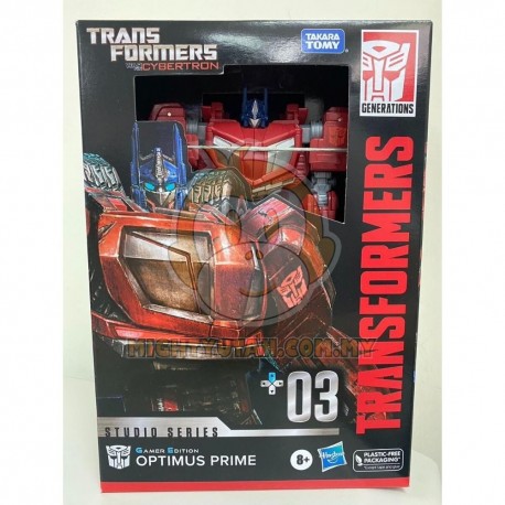 Transformers Studio Series Voyager 03 Gamer Edition Optimus Prime Converting Action Figure (6.5")