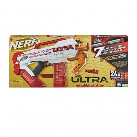 Nerf Ultra Speed Fully Motorized Blaster, 24 Nerf AccuStrike Ultra Darts, Compatible Only with Nerf Ultra Darts