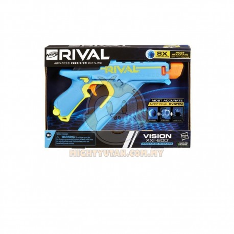 Nerf Rival Vision XXII-800 Blaster, Most Accurate Nerf Rival System, Adjustable Sight, 8 Nerf Rival Accu-Rounds