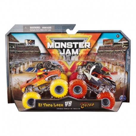 Monster Jam 1:64 2 Packs - Double Down Showdown El Toro Loco vs Pirate's Cruise