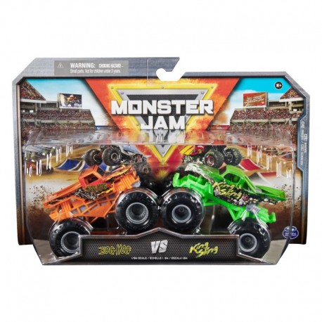 Monster Jam 1:64 2 Packs - Double Down Showdown Bog Hog vs King Sling