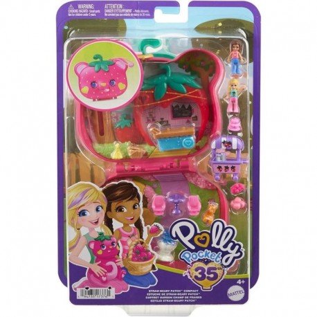 Polly Pocket Dolls And Playset Travel Toys, Straw-Beary Patch Compact