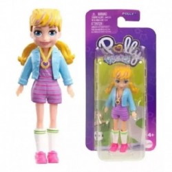 Polly Pocket Impulse Doll - Polly Wearing Purple And Pink Striped Outfit