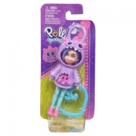 Polly Pocket Friend Clips Doll with Hoodie Dyno