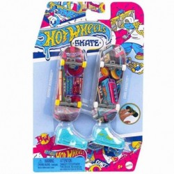 Hot Wheels Skate Retro 2-Pack Fingerboards & Pair Of Skate Shoes - Booyah Boombox And Cool Cassette