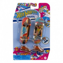 Hot Wheels Skate Retro 2-Pack Fingerboards & Pair Of Skate Shoes - Vert Van And Skate Vibin