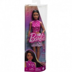 Barbie Fashionistas Doll 215 Pink Star-Print Top and Iridescent Skirt