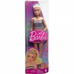 Barbie Fashionista Doll 213 with Striped Top and Pink Skirt