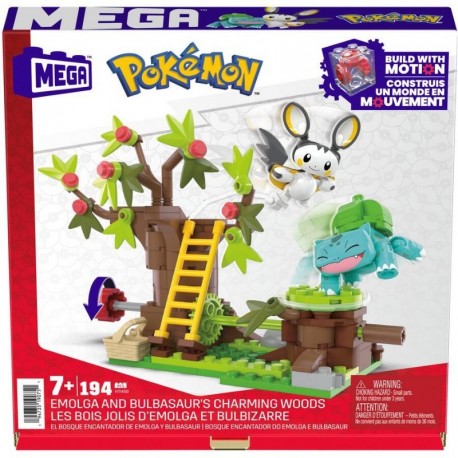 Mega Construx Pokemon Emolga And Bulbasaurus's Charming Woods