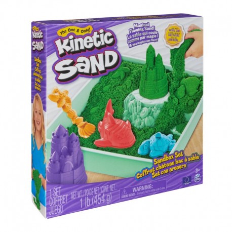 Kinetic Sand Sandbox Set 1lb (454g) -Green