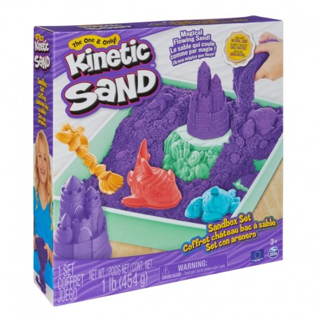 Kinetic Sand Sandbox Set 1lb (454g) -Purple