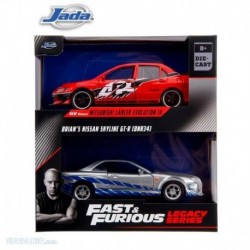 Jada 1:32 FF Twin Pack - Mitsubishi Lancer Evolution IX(9) & Brian's 2002 Nissan Skyline GTR R34