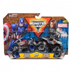 Monster Jam 1:64 Marvel 2 Pack - Captain America vs Winter Soldier