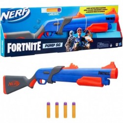 NERF Fortnite Pump SG Blaster Pump Action Mega Dart Blasting, Breech Load, 4 Official Mega Darts for Youth, Teens, Adults