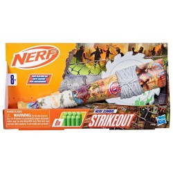 NERF Zombie Strikeout Dart Blaster, 8 NERF Elite Darts, Foam Blade, Outdoor Games