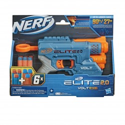 NERF Elite 2.0 Volt SD-1 Blaster - 6 Official NERF Darts, Light Beam Targeting, 2-Dart Storage, 2 Tactical Rails