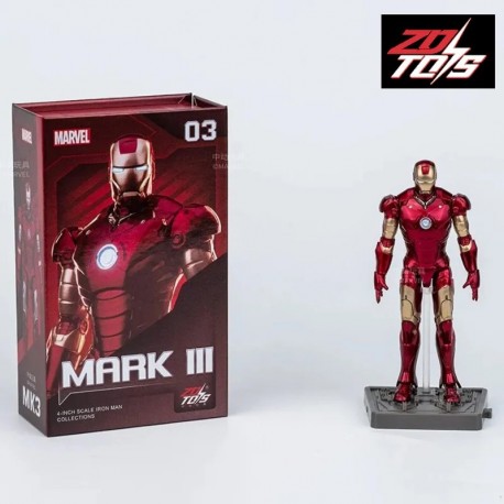 ZD Toys 4-Inch Iron Man with Hall of Armor Set MK3