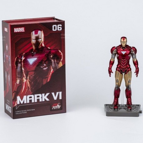 ZD Toys 4-Inch Iron Man with Hall of Armor Set MK6