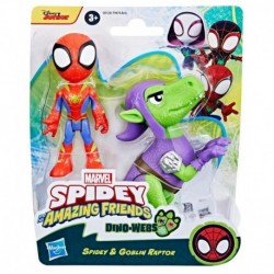 Marvel Spidey and His Amazing Friends Dino-Webs, Spidey and Goblin Raptor