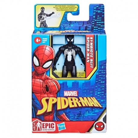 Marvel Spider-Man Epic Hero Series Symbiote Suit Spider-Man Action Figure with Accessory