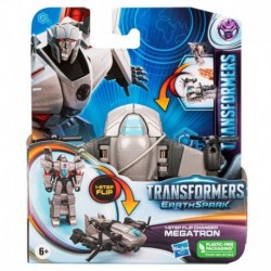 Transformers Toys EarthSpark 1-Step Flip Changer Megatron Action Figure