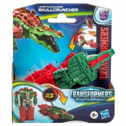 Transformers Toys EarthSpark 1-Step Flip Changer Skullcruncher Action Figure