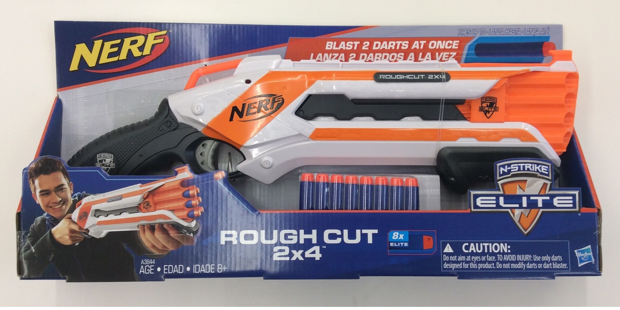 Nerf N Strike Elite Rough Cut 2x4 Blaster Blue - nerf roughcut roblox