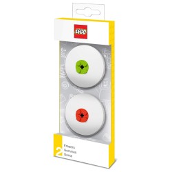 Lego Eraser Pack - Red and Lime