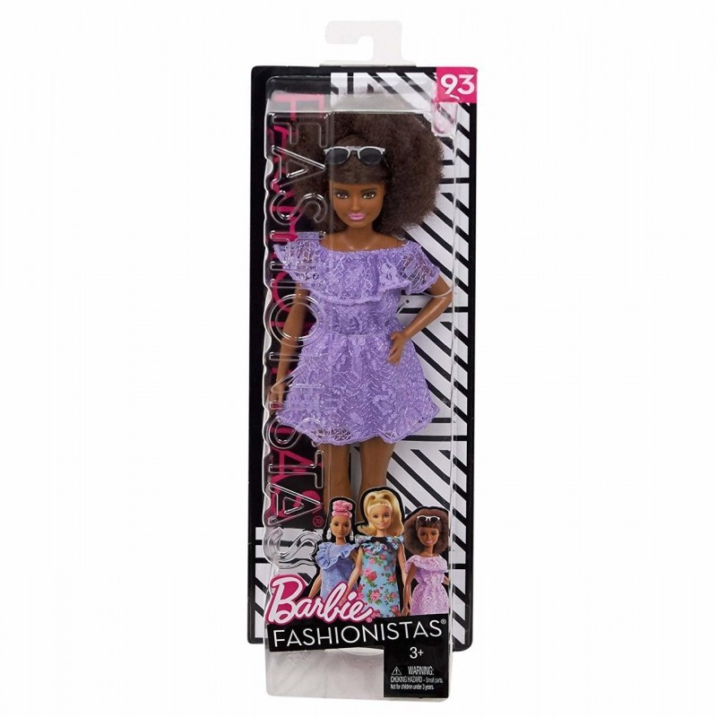 Barbie Fashionistas Doll 93 Original With Brunette Afro - 