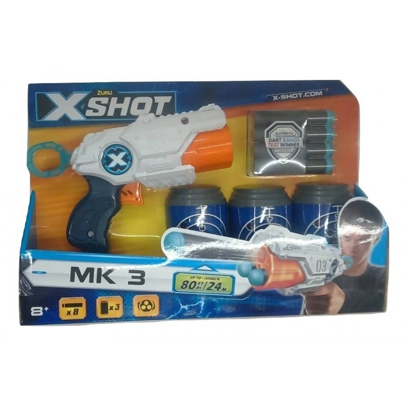 X Shot Excel Mk 3 3 Cans 8 Darts - canned gamer boy roblox