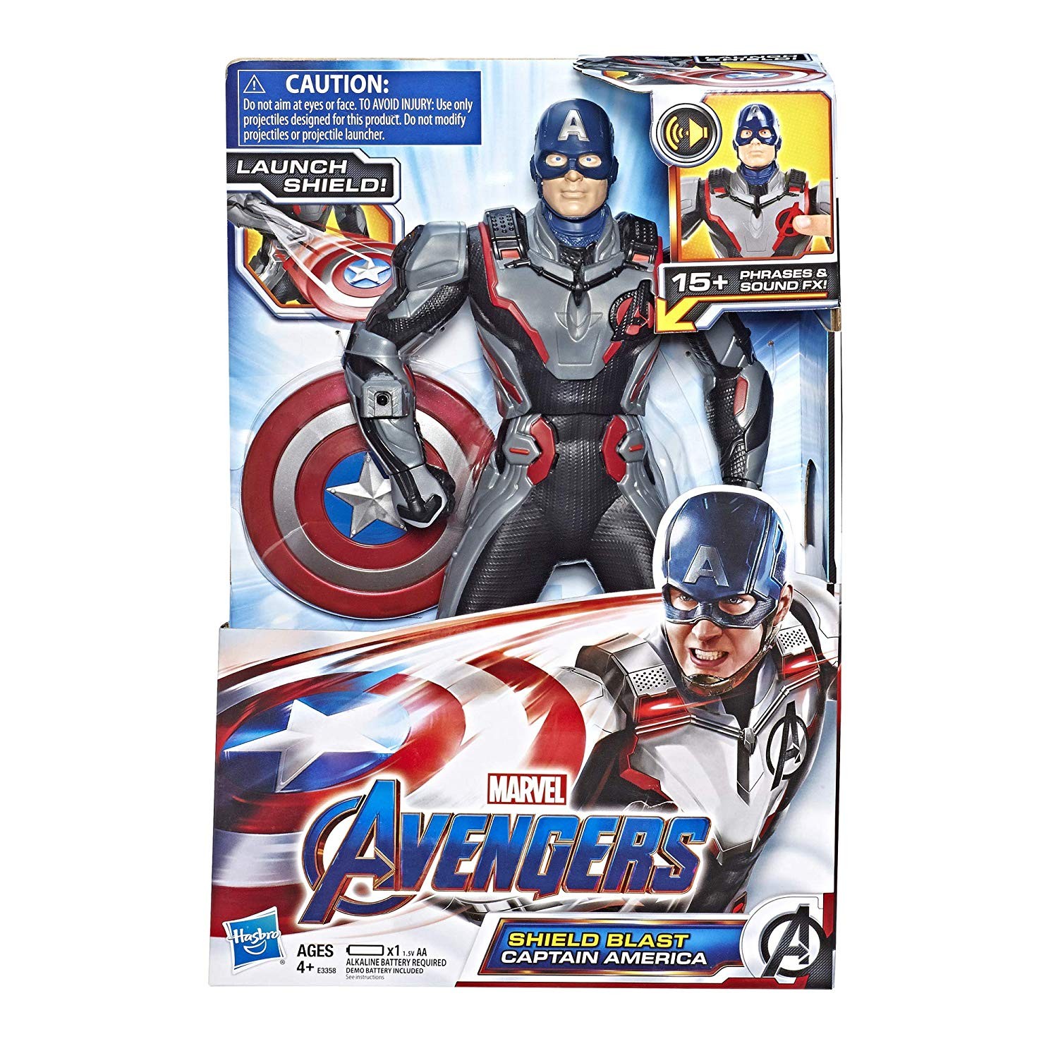 Marvel Avengers Endgame Shield Blast Captain America 13 Inch Figure - avengers endgame new suits roblox