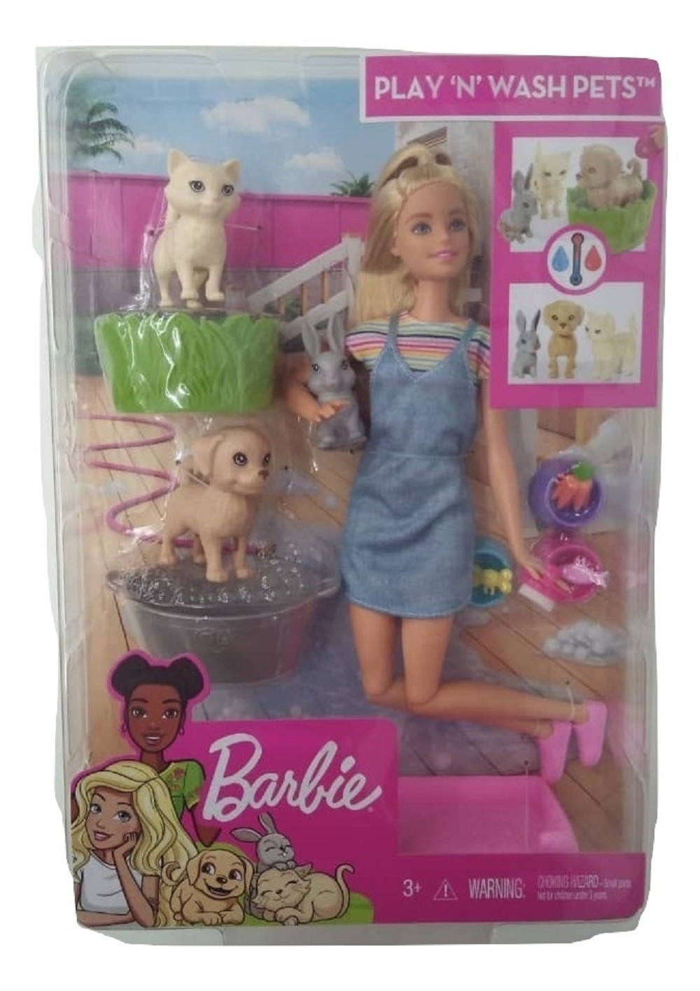 Barbie FXH11 Play ‘n' Wash Pets Doll and Playset for sale online 