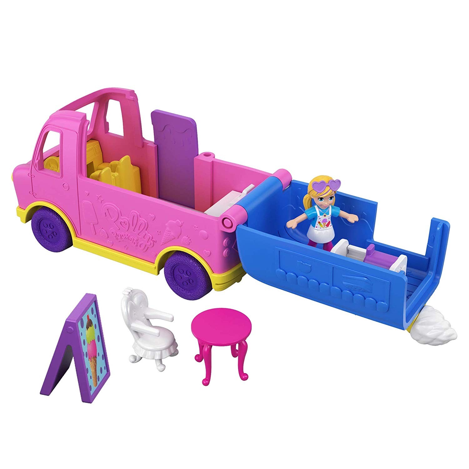 polly pollyville furgonetka lodami otwierany pojazd sorvete carrinho mikro eiswagen shopstar lodziarnia helados sortidos carrinhos oechsle mytoys camión vollbild totti