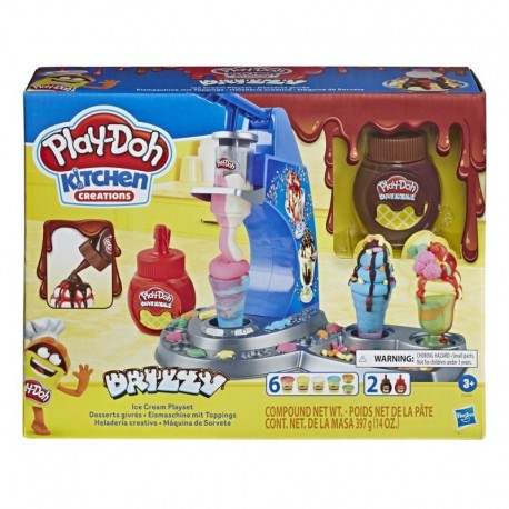 Play-Doh Kitchen Creations Drizzy Ice Cream Playset with 6 Colors
