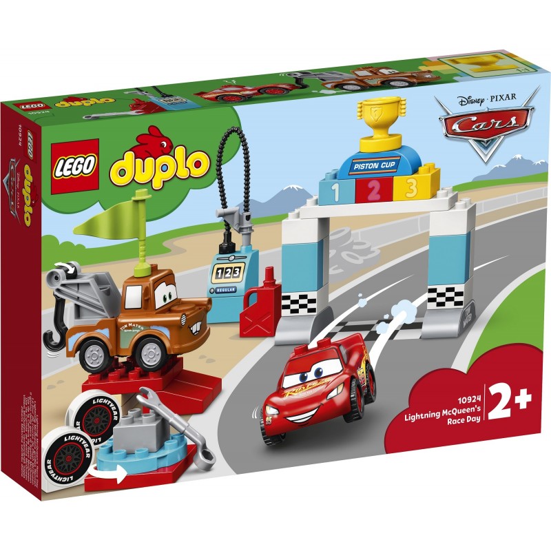 Lego Duplo Brand Cars 10924 Lightning Mcqueen S Race Day - roblox build a boat pistons